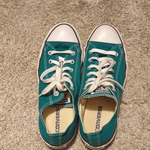 Converse green All Star shoes. Women's size 9.